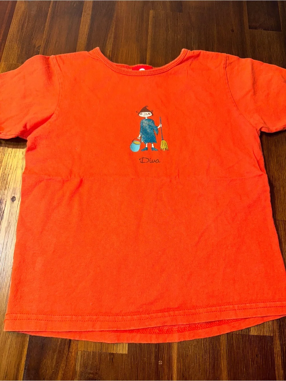 Vintage Target Halloween Witch “Diva” Orange T-Shirt – Made in USA – Size Medium